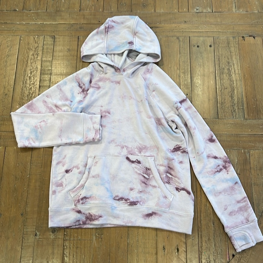 Athleta purple tie dye hoodie sweatshirt